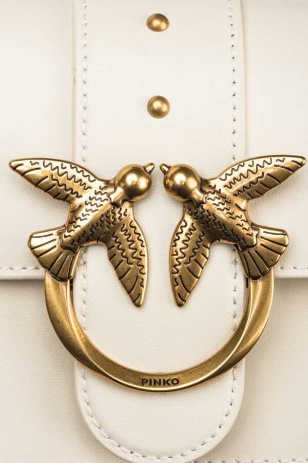 Mini Love Bag One Simply WHITE WHITE-ANTIQUE GOLD - Image 4