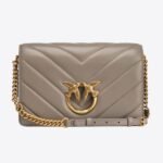 Classic Love Bag Click Big Chevron WALNUT-ANTIQUE GOLD