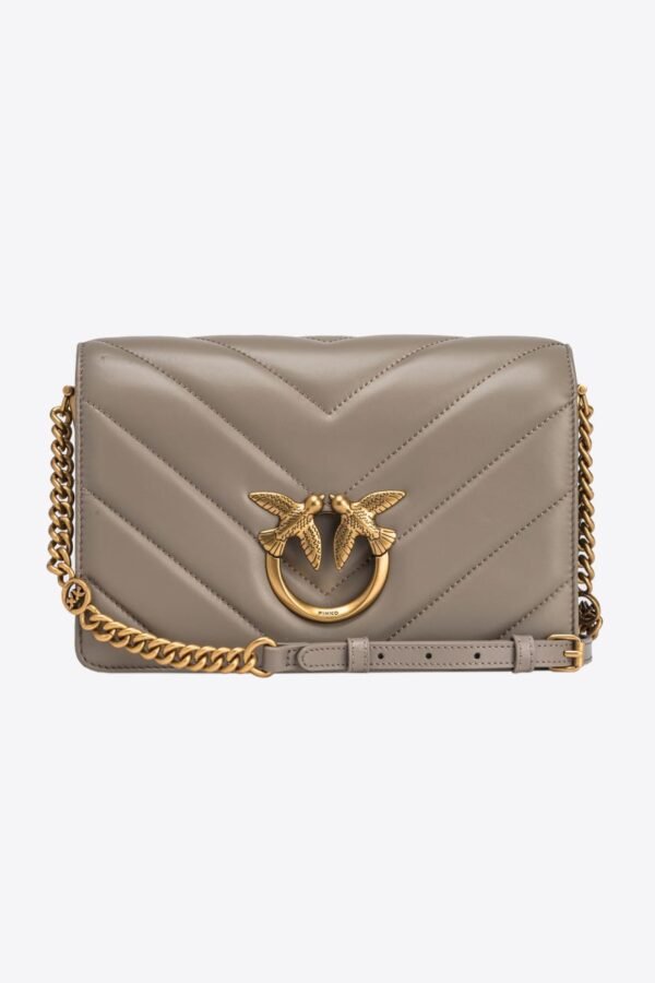 Classic Love Bag Click Big Chevron WALNUT-ANTIQUE GOLD