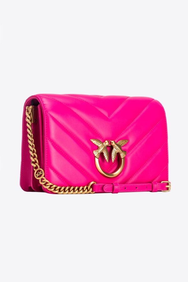 Classic Love Bag Click Big Chevron PINKO PINK-ANTIQUE GOLD - Image 3