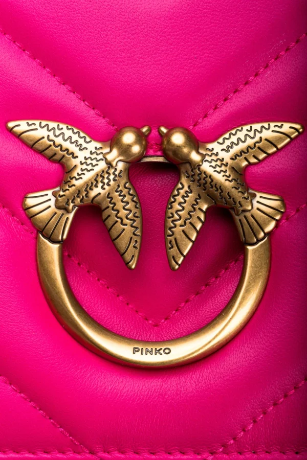 Classic Love Bag Click Big Chevron PINKO PINK-ANTIQUE GOLD - Image 4