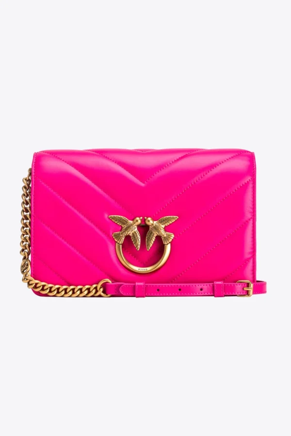 Classic Love Bag Click Big Chevron PINKO PINK-ANTIQUE GOLD