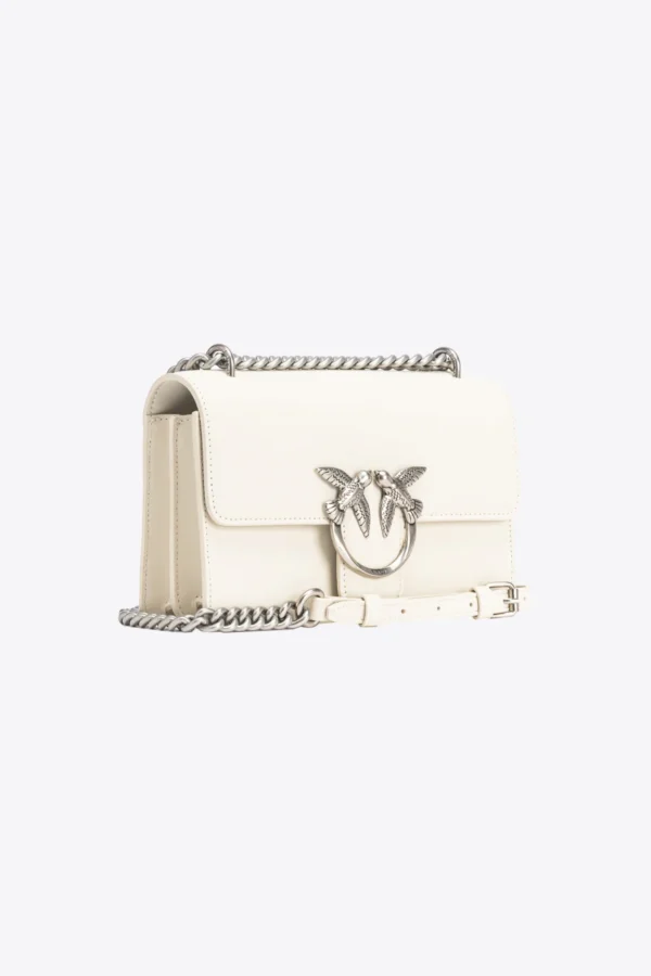 Mini Love Bag One Simply WHITE WHITE-ANTIQUE SILVER - Image 3