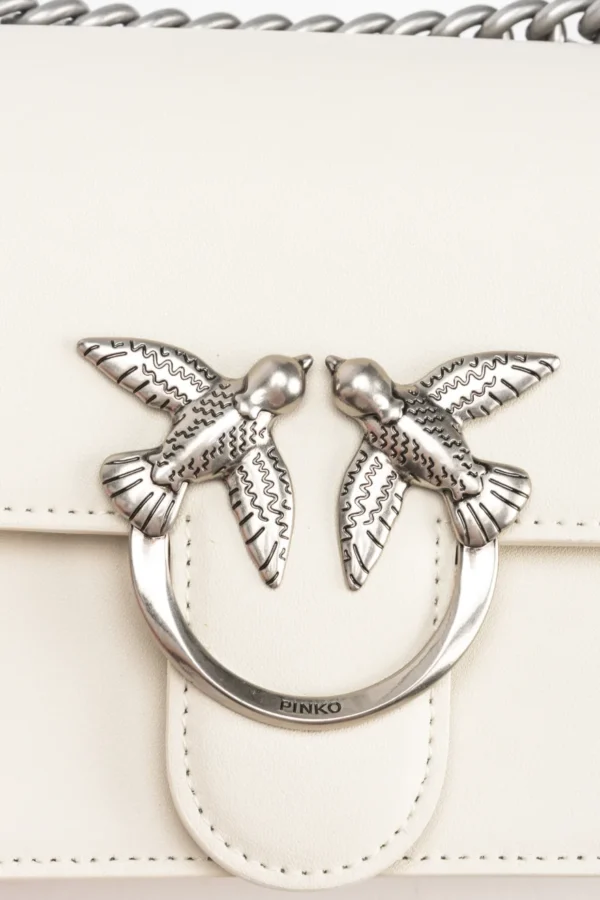 Mini Love Bag One Simply WHITE WHITE-ANTIQUE SILVER - Image 5