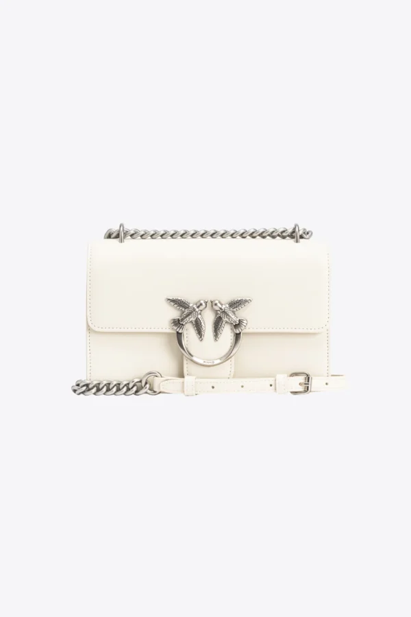 Mini Love Bag One Simply WHITE WHITE-ANTIQUE SILVER