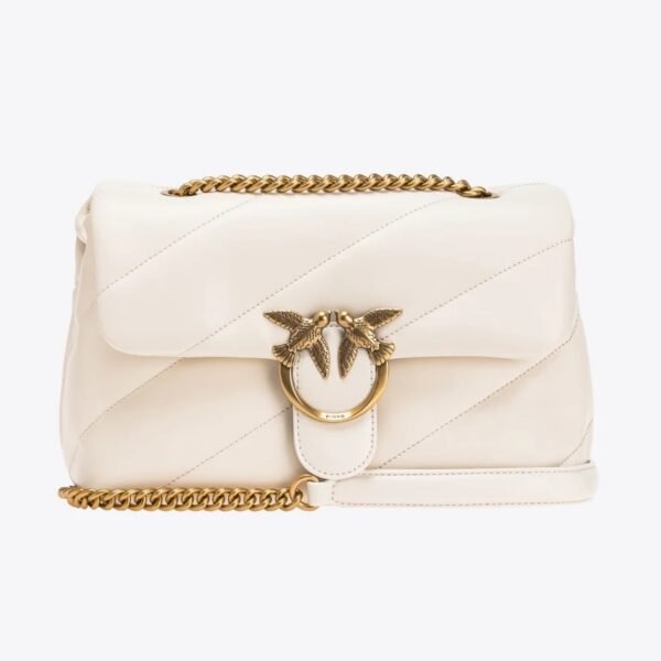 Classic Love Bag Puff Maxi Quilt WHITE WHITE-ANTIQUE GOLD