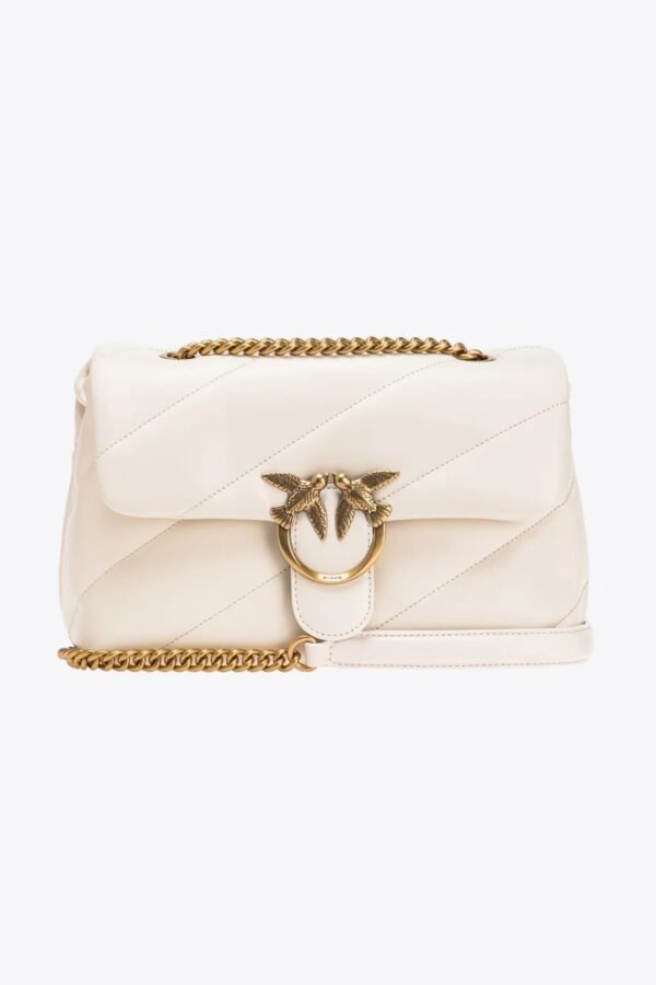 Classic Love Bag Puff Maxi Quilt WHITE WHITE-ANTIQUE GOLD