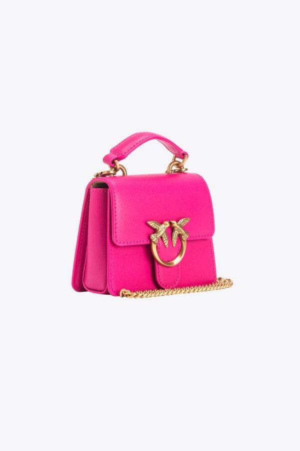Micro Love Bag One Top Handle Light PINKO PINK-ANTIQUE GOLD - Image 3