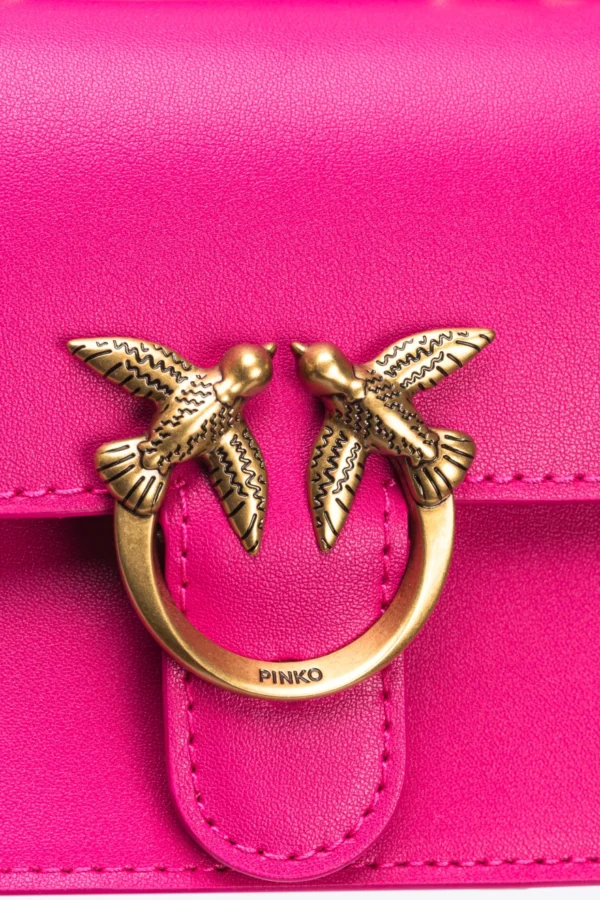 Micro Love Bag One Top Handle Light PINKO PINK-ANTIQUE GOLD - Image 5