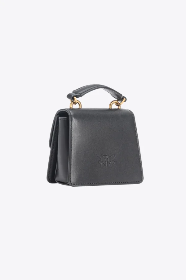Micro Love Bag One Top Handle Light BLACK-ANTIQUE GOLD - Image 2