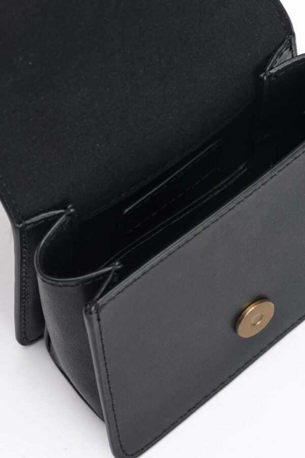 Micro Love Bag One Top Handle Light BLACK-ANTIQUE GOLD - Image 6