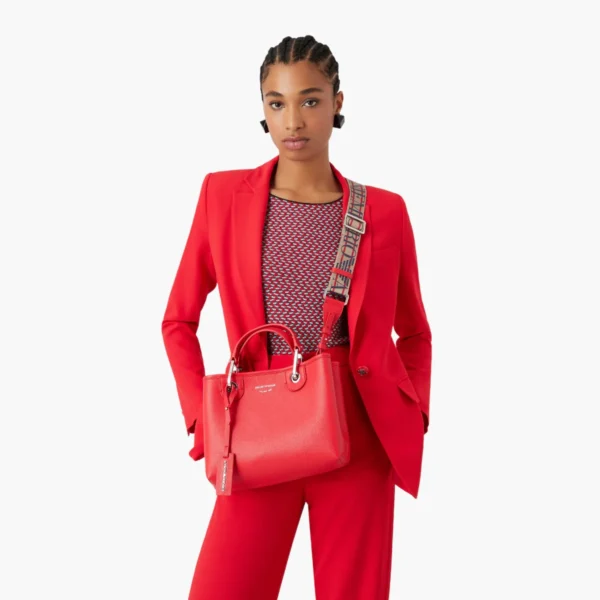 Small MyEA shopper bag with deer print Red - Image 7