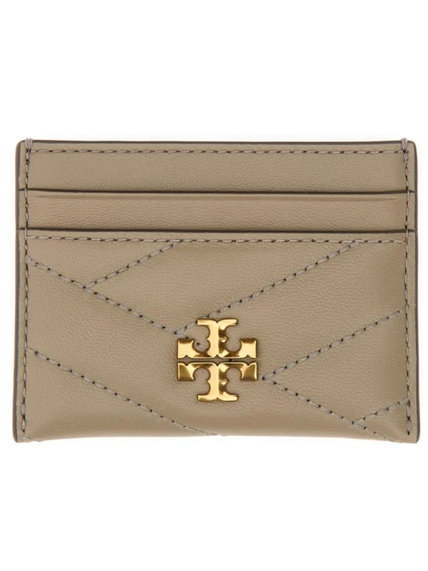 Kira Chevron Card Case Gray Heron