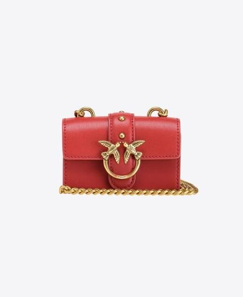 Micro Love Bag One Simply RUBI RED-ANTIQUE GOLD