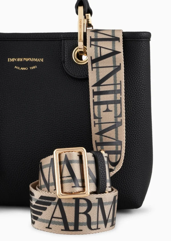 Small MyEA shopper bag with deer print Deep Black - Image 6