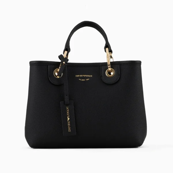 Small MyEA shopper bag with deer print Deep Black