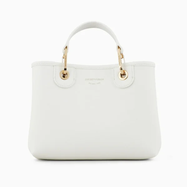 Small MyEA shopper bag with deer print White Logo