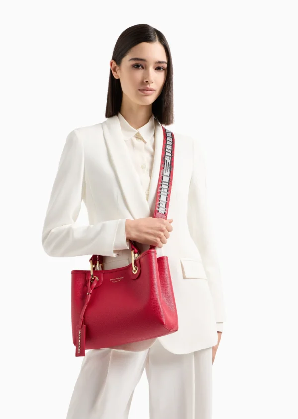 Small MyEA shopper bag with deer print Coral - Image 7