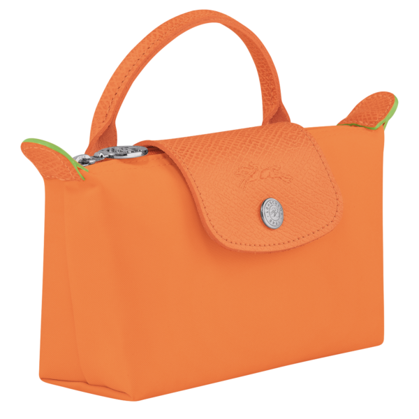 Le Pliage Green Pouch with handle Orange - Image 2