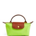 Le Pliage Original Pouch with handle Green Light