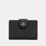 Coach Medium Corner Zip Wallet Gold/Black