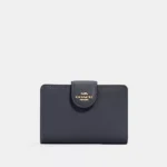 Coach Medium Corner Zip Wallet Gold/Midnight