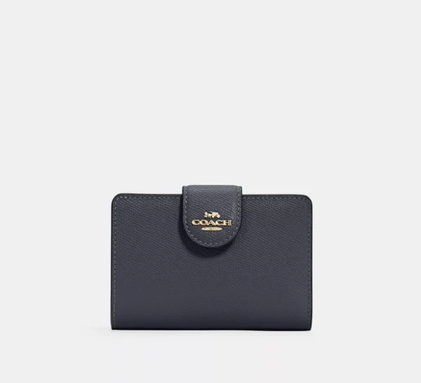 Coach Medium Corner Zip Wallet Gold/Midnight