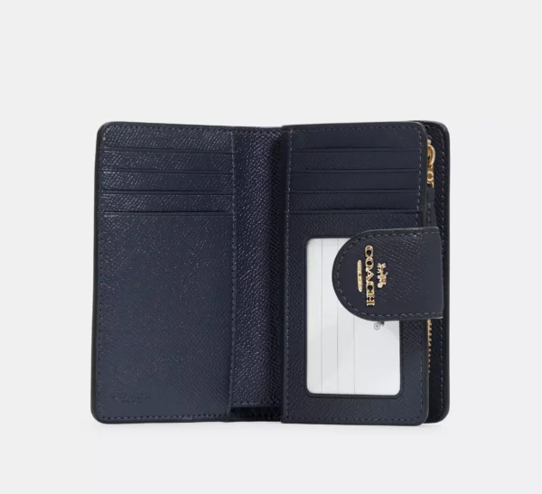 Coach Medium Corner Zip Wallet Gold/Midnight - Image 2