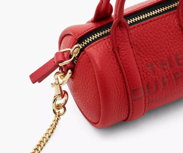 The Marc Jacobs Leather Nano Duffle Crossbody True Red - Image 4