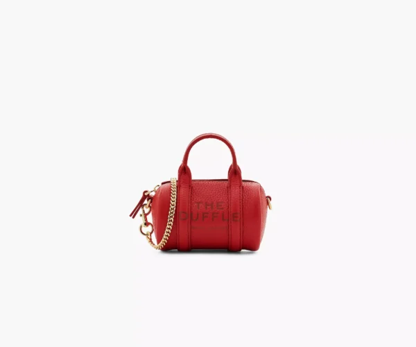 The Marc Jacobs Leather Nano Duffle Crossbody True Red
