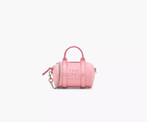 The Marc Jacobs Leather Nano Duffle Crossbody Ribbon Pink