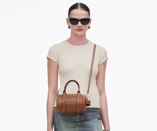 The Marc Jacobs Leather Mini Duffle Bag Argan Oil - Image 2