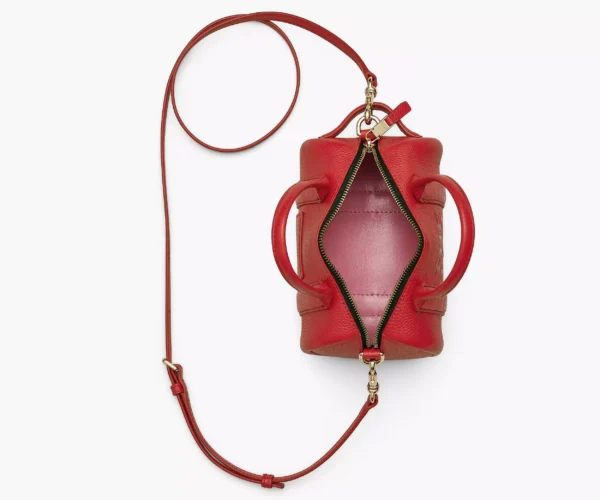 The Marc Jacobs Leather Mini Duffle Bag True Red - Image 5