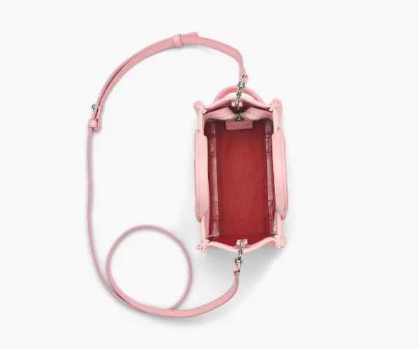 The Marc Jacobs Crossbody Tote Bag Leather Ribbon Pink - Image 6