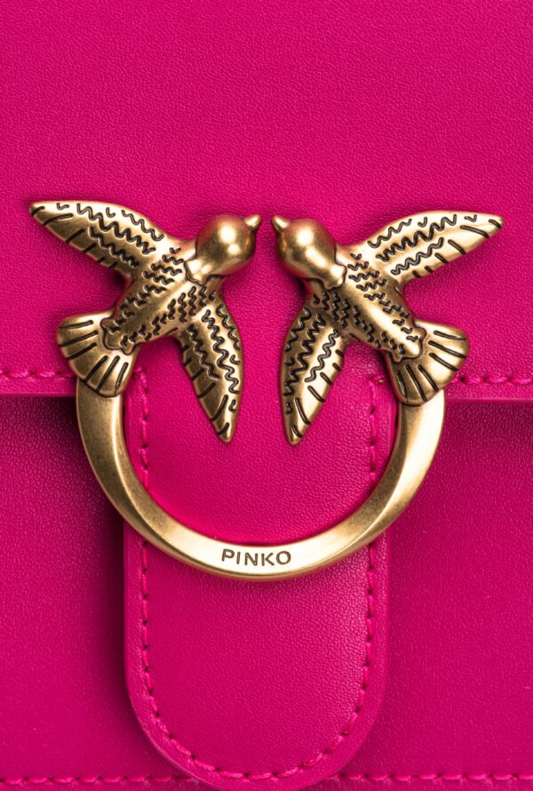 Mini Love Bag One Top Handle Light Simply PINKO PINK-ANTIQUE GOLD - Image 4