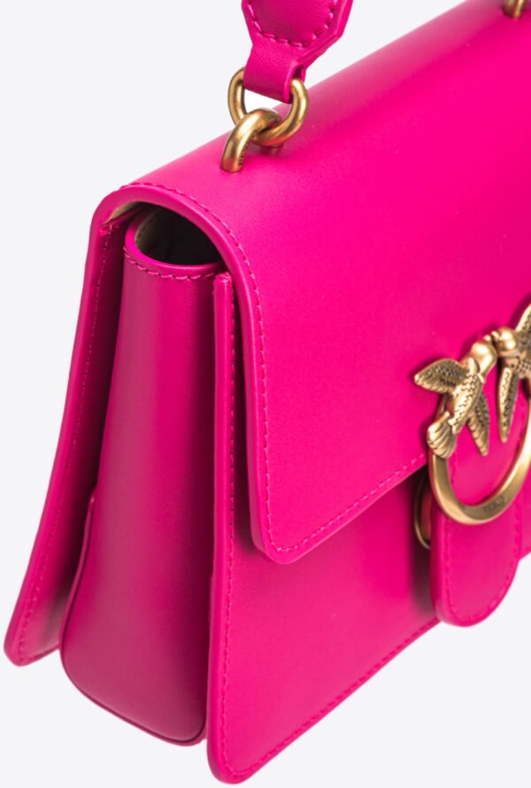 Mini Love Bag One Top Handle Light Simply PINKO PINK-ANTIQUE GOLD - Image 6