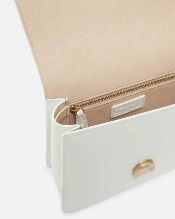 Mini Love Bag One Top Handle Light Simply WHITE WHITE-ANTIQUE GOLD - Image 4