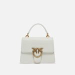 Mini Love Bag One Top Handle Light Simply WHITE WHITE-ANTIQUE GOLD