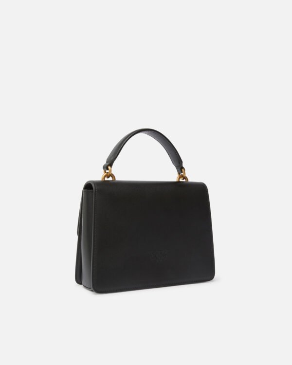 Mini Love Bag One Top Handle Light Simply BLACK-ANTIQUE GOLD - Image 2