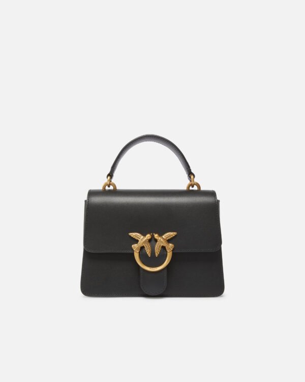 Mini Love Bag One Top Handle Light Simply BLACK-ANTIQUE GOLD