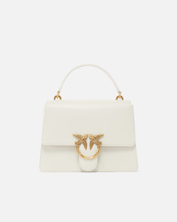 Classic Love Bag One Top Handle Light Simply WHITE-ANTIQUE GOLD
