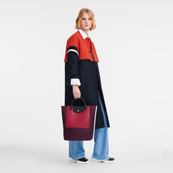 Cabas Longchamp M Tote bag Burgundy - Image 2