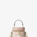 Michael Kors Bedford Travel Medium Satchel Bag in VANILLA/SOFT PINK