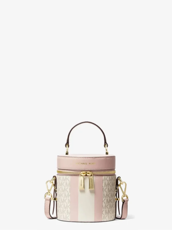 Michael Kors Bedford Travel Medium Satchel Bag in VANILLA/SOFT PINK
