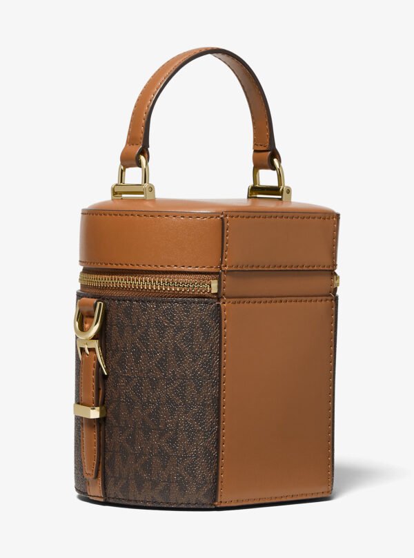 Michael Kors Bedford Travel Medium Satchel Bag in Signature HAVAN/GOLD - Image 3