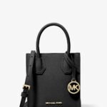 Michael Kors Mercer Extra-Small Pebbled Leather Crossbody Bag BLACK
