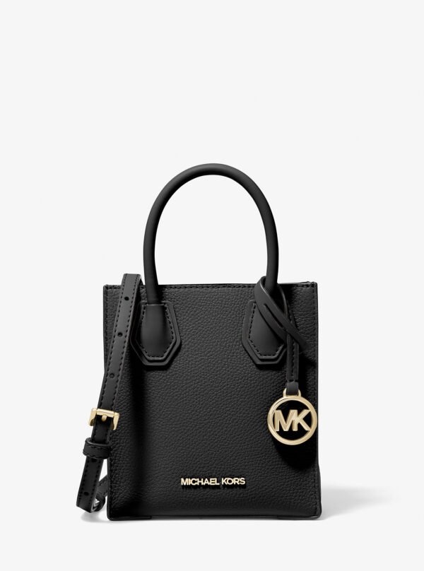 Michael Kors Mercer Extra-Small Pebbled Leather Crossbody Bag BLACK