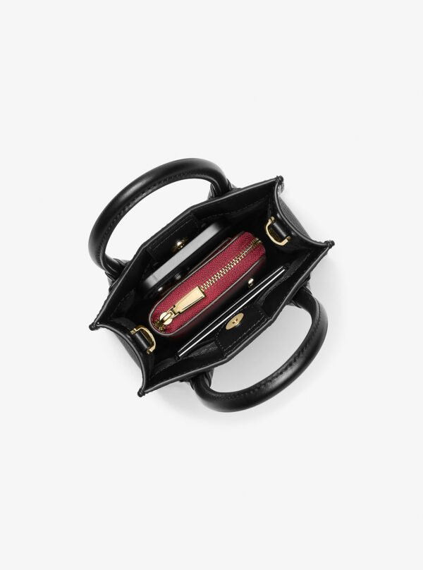 Michael Kors Mercer Extra-Small Pebbled Leather Crossbody Bag BLACK - Image 4