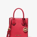 Michael Kors Mercer Extra-Small Pebbled Leather Crossbody Bag BRIGHT RED