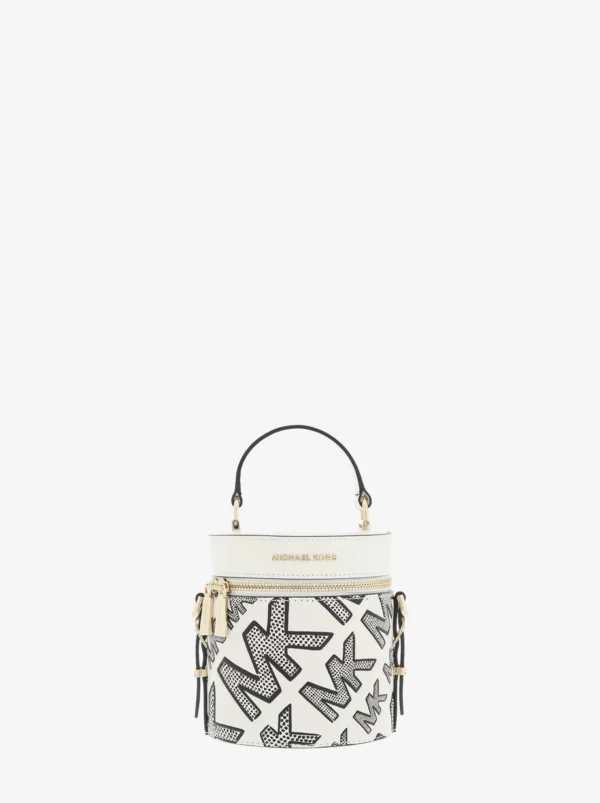 Michael Kors Bedford Travel Medium Satchel Bag in White
